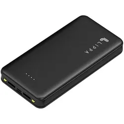 Lippa 20.000 mAh Powerbank 2 x USB-A Output - Black Powerbank (Akku) - schwarz - 20000 Ah (20000 mAh, 5 W), Powerbank, Schwarz