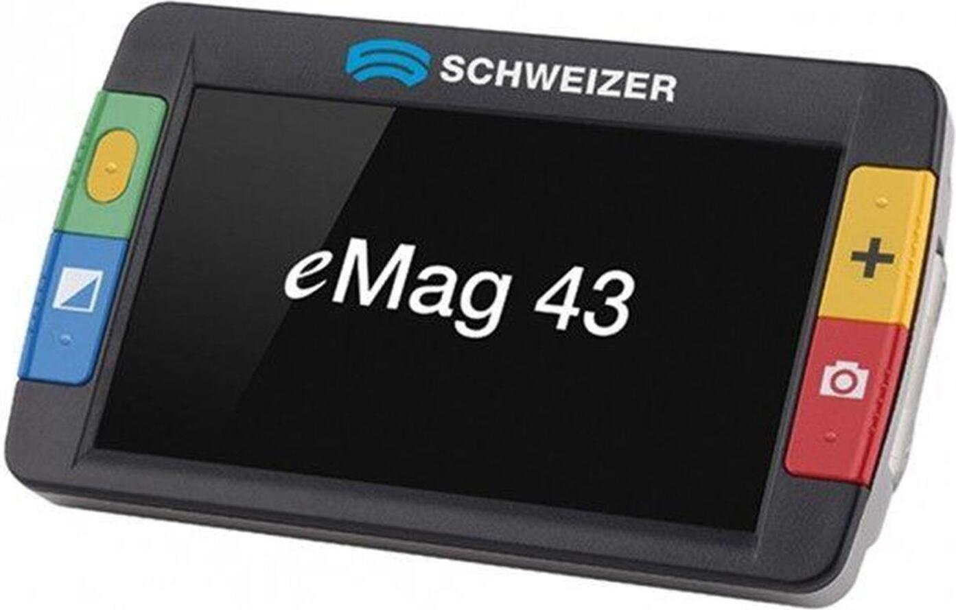 Schweizer eMag 43 Elektronische Lupe, 2-14x Vergrößerung, mobil, klappbarer Griff