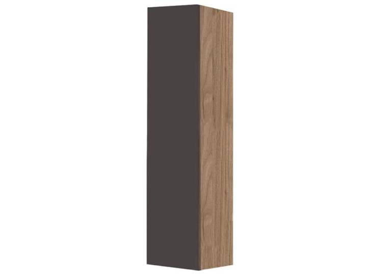 Colonne porte balai en bois avec 1 porte graphite et structure en noyer