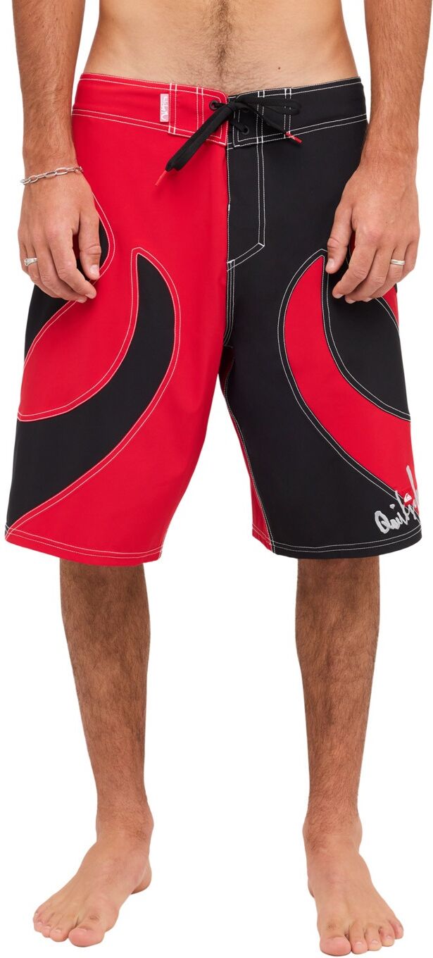 Boardshorts QUIKSILVER "YG Surfsilk Interceptor 21", Herren, Gr. 30S, Normalgrößen, rot (high risk rot), Obermaterial: 88% Polyester, 12% Elasthan., Hosen Boardshorts
