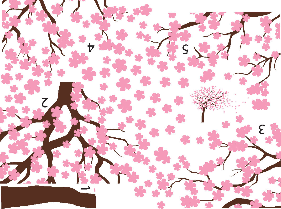 Ambiance-sticker Sticker arbre japonais au printemps