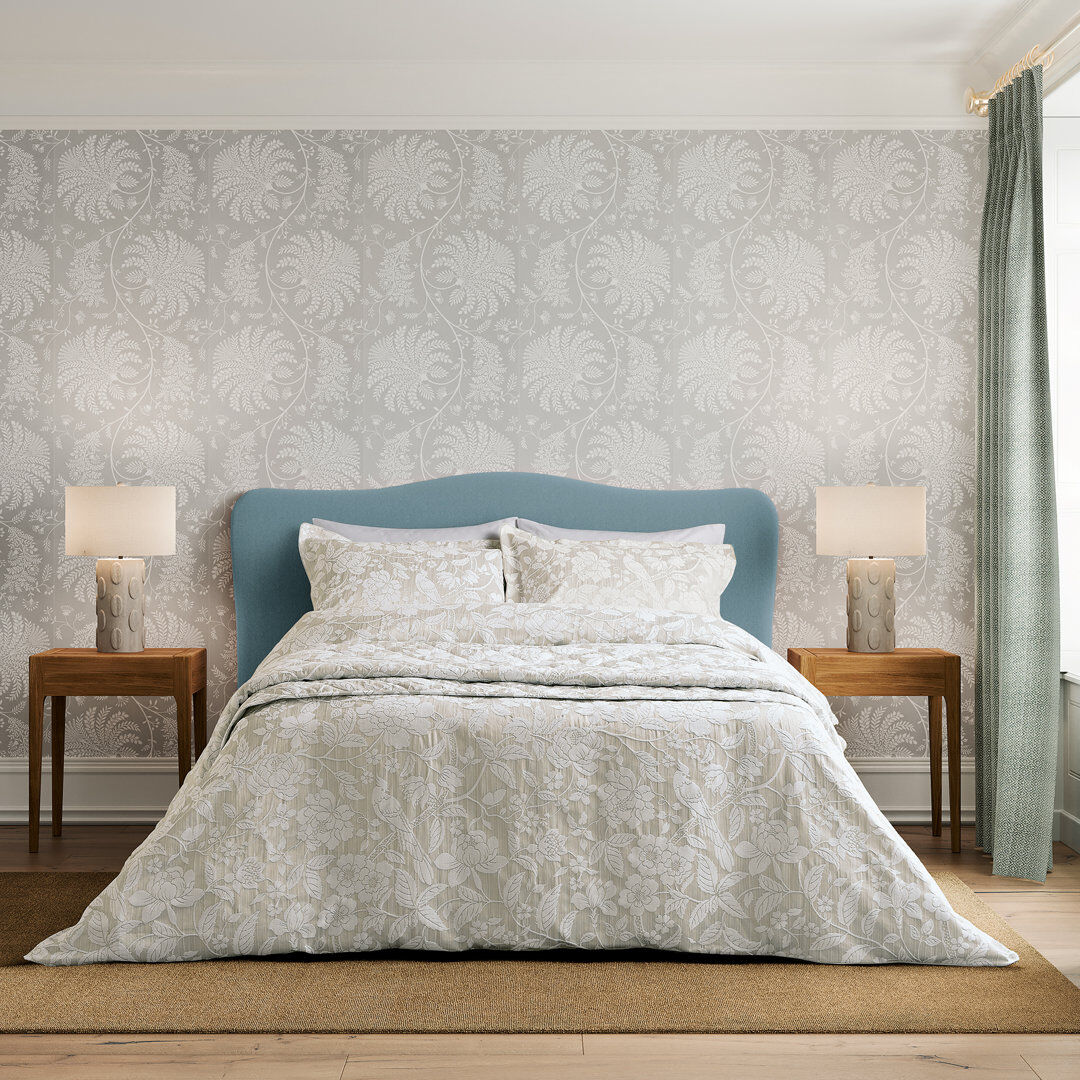 Sanderson Home Pyramus Cotton Duvet Cover Set Ivory Kingsize Duvet Cover Set