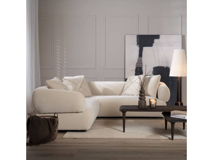 Bronx71 Ecksofa Palermo Samt beige links