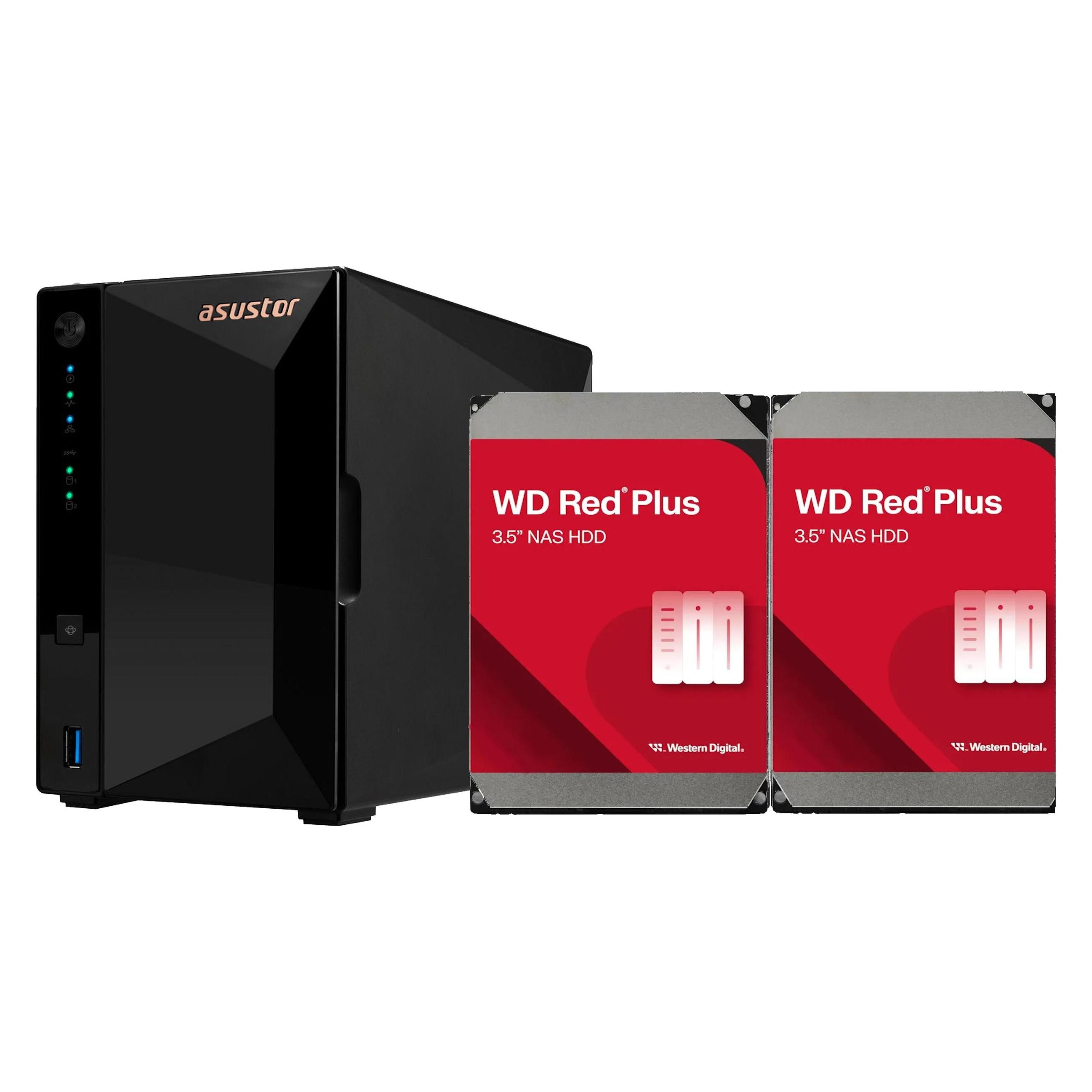 Synology SERVEUR NAS ASUSTOR AS-3302T - 8TO (2X4TO) WD RED PLUS (2 x 4 TB, WD Red Plus) (NAS-AS-3302T-2x4TO-REDPLUS)
