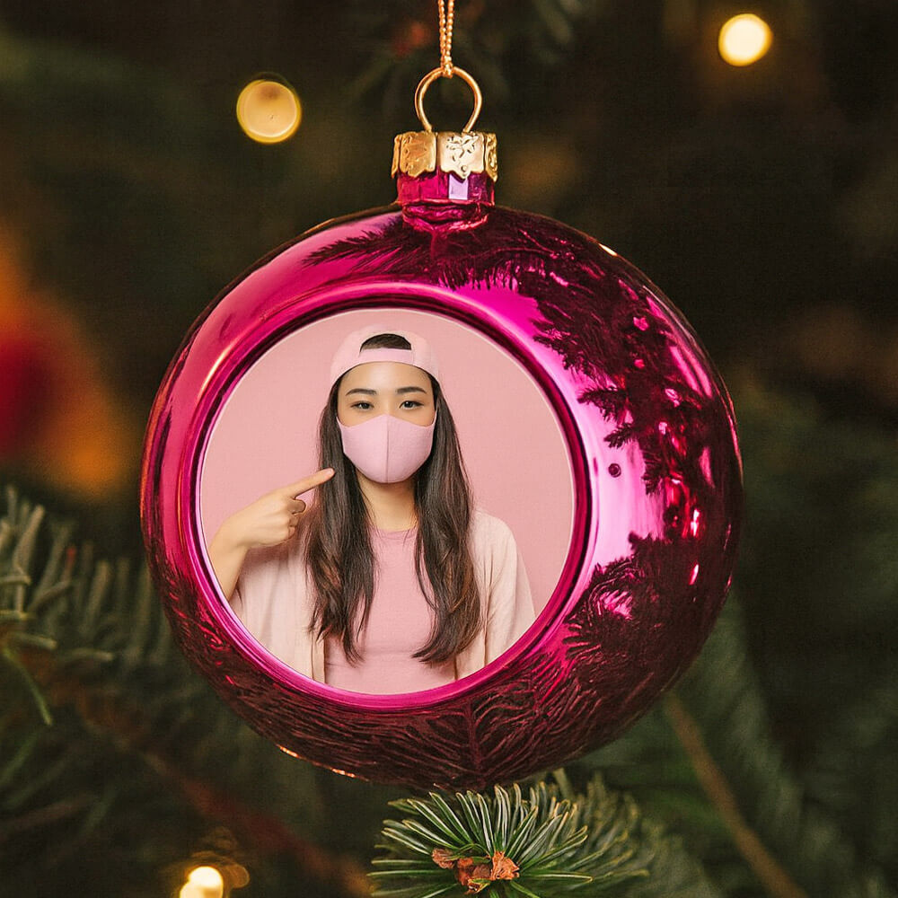 Ocadeau Boule Noël rose