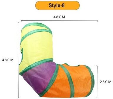 Uplifted Finds Foldable Colorful Polyester And Steel Wire Cat Maze Tunnel 8