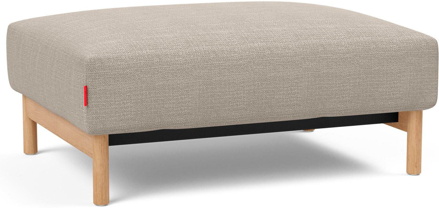 Polsterhocker INNOVATION LIVING ™, beige (gravel), B:100cm H:41cm T:75cm, 100% Polyester, Hocker, Polsterhocker, komfortabler Hocker, variabel einsetzbar