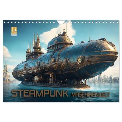 Steampunk Maschinenwelt (Wandkalender 2027 DIN A4 quer), CALVENDO Monatskalender