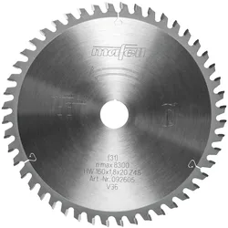 Mafell Sägeblatt KSB-AL160 160x1,2-1,8x20mm Z48 FZFA Akku Handkreissäge 092605