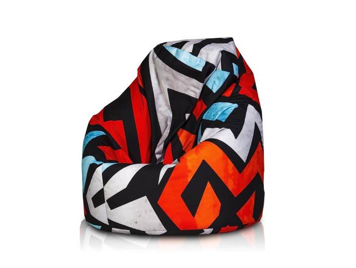 Pouf Fauteuil Sacco XL Déhoussable Imperméable Intérieur/Extérieur 85x85x135cm Fantaisie-dg43 – Ecopuf