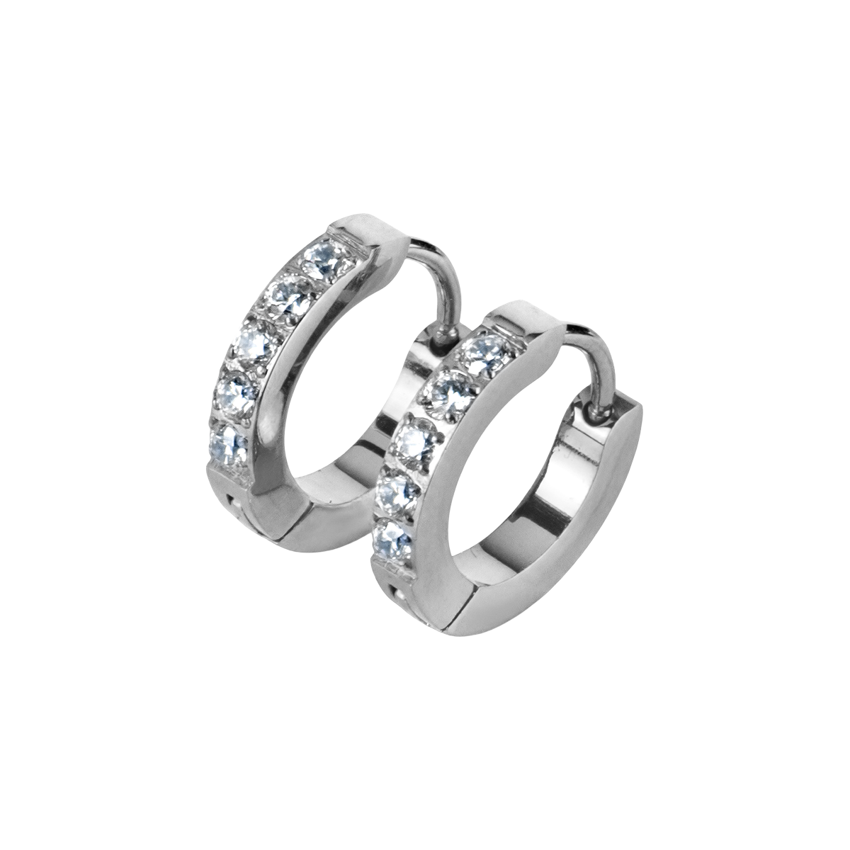 Jacques Lemans Creolen Edelstahl mit Zirkonia