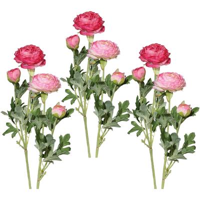 Kunstblume CREATIV GREEN "Ranunkel", rosa, H:40cm, Kunststoff, Polyester, Kunstpflanzen, für schöne Arrangements wie Sträuße und Gestecke