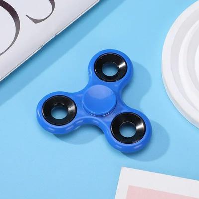 Inspired Living ABS Tri Spinner Fidget Spinner Smooth Spin EDC Spinner For Calm Focus & Everyday Stress Relief blue