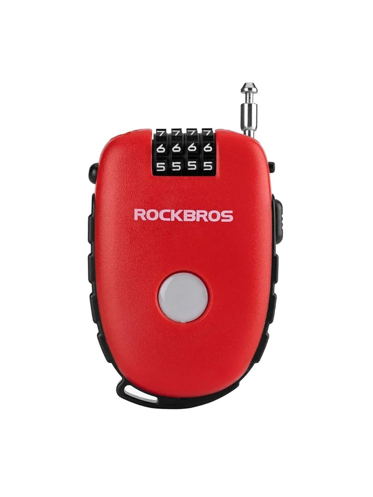 Rockbros 32420981001 bicycle lock with retractable cable - red