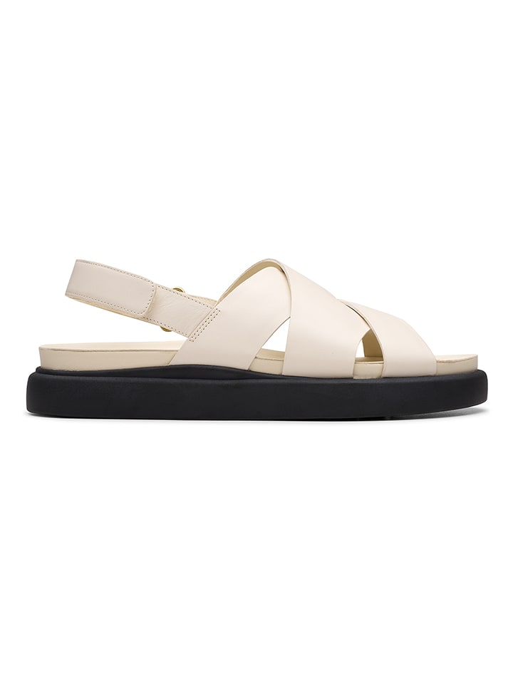 Clarks Leder-Sandalen "Aristella Sun" in Creme - 36