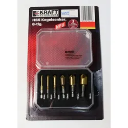 KRAFT WERKZEUGE HSS Kegelsenker, 6-tlg.