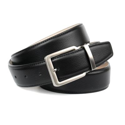 Ledergürtel ANTHONI CROWN, Herren, Gr. 90, schwarz, Leder, unifarben, Gürtel Ledergürtel, klassisch, leicht bombiert