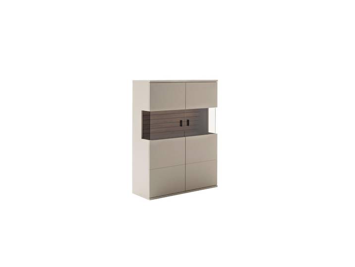Livetastic Highboard, Eiche Wotan, 4 Fächer, 100x135x37 cm, Wohnzimmer, Kommoden & Sideboards, Highboards
