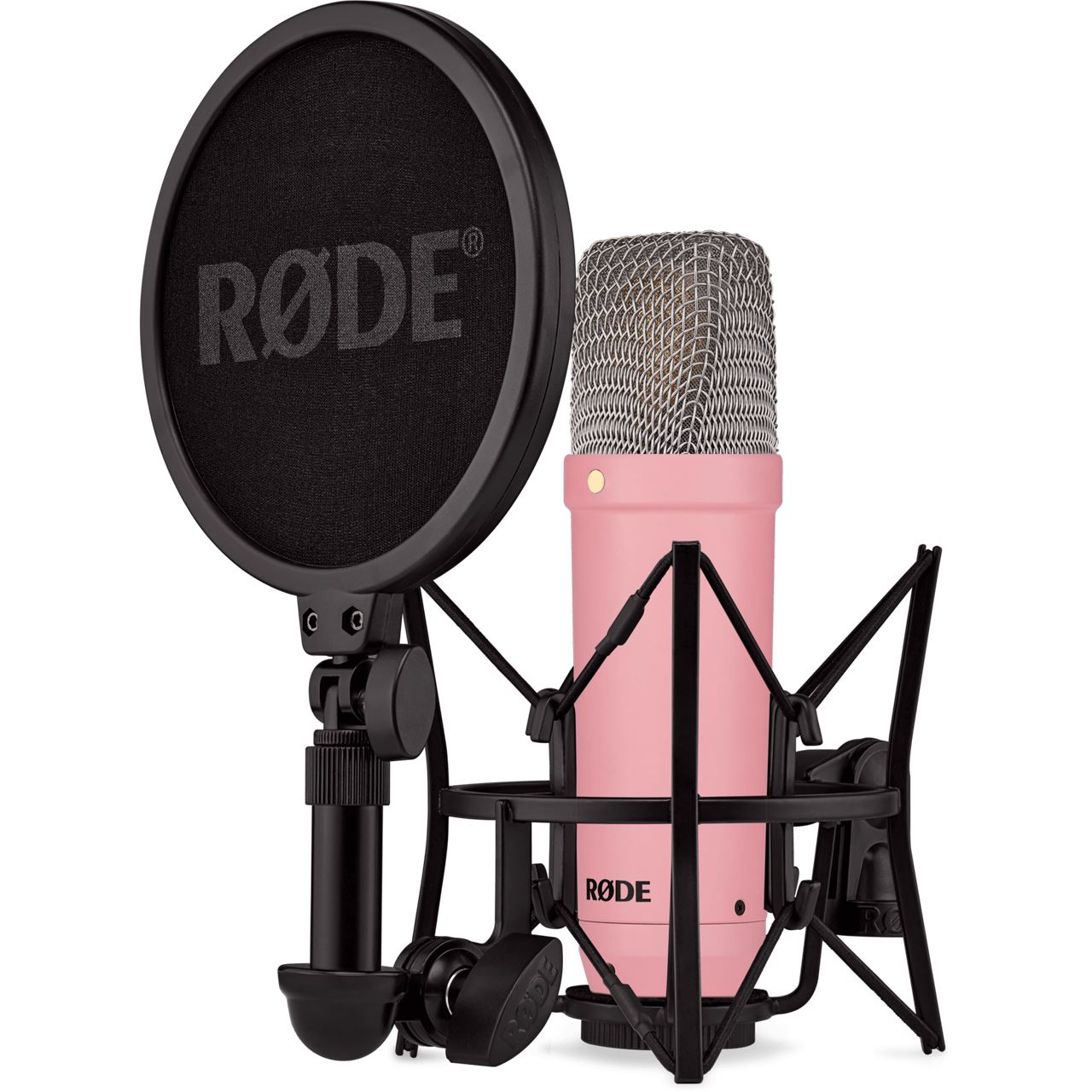 Rode Microphones NT1 Signature +XLR-Kabel+Desktop Studio Arm (pink, Bundle)