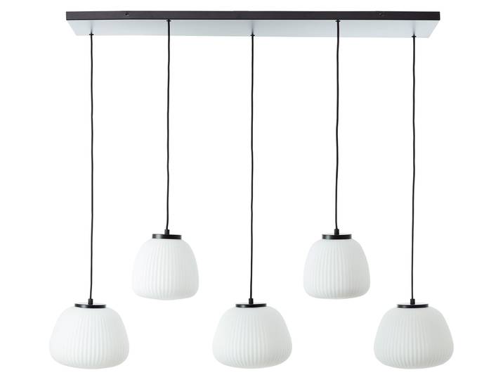 Suspension BRILLIANT\, 5 lumières\, modèle Kaizen\, noire\, IP20\, culot E27\, variateur intégré\, compatible avec ampoules standard