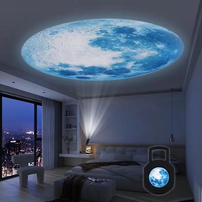 Inspired Finds 3D Moon Lamp LED Night Light Blue Planet Ambient Table Lamp 3D Moon Lamp LED Night Light Blue Planet Ambient Table Lamp
