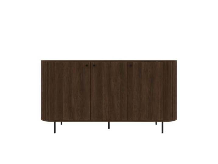 Margaret Hadas24 Olivia Kommode 165 cm Eiche Dunin Moderne Sideboard Kommode mit 3 Türen und geriffeltem Design