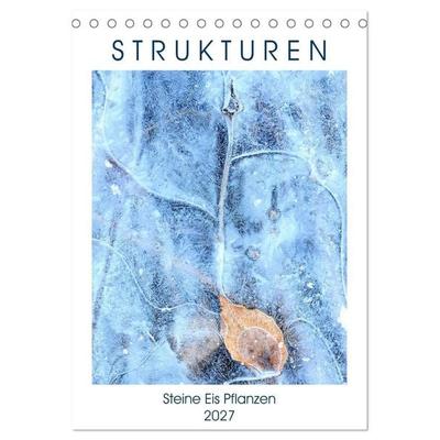 Strukturen - Steine, Eis, Pflanzen (Tischkalender 2027 DIN A5 hoch), CALVENDO Monatskalender