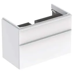 Geberit Smyle Square Waschtischunterschrank, 500354, 884x617x470mm, mit 2 Schubladen, 500.354.00.1, Farbe: Weiß Hochglanz Lack