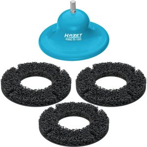 Hazet Radnabenschleifer 4960R-160/4, Sechskant 11 mm, 4-teilig, Ø 160 / 75 mm, aus Silizium-Karbid, für Radnaben