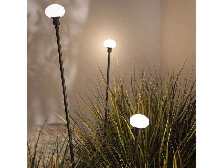 Karman LED grondspies lamp MINUIT, hoogte 210 cm, zwart, IP65 MINUIT, zwart, Aluminium, Design