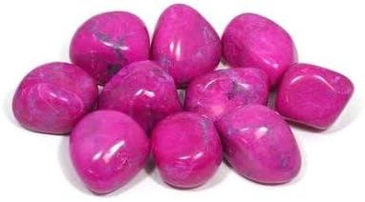 Howliet Edelsteen - 3 stuks gepolijste natuurlijke roze stenen voor spirituele ontwikkeling