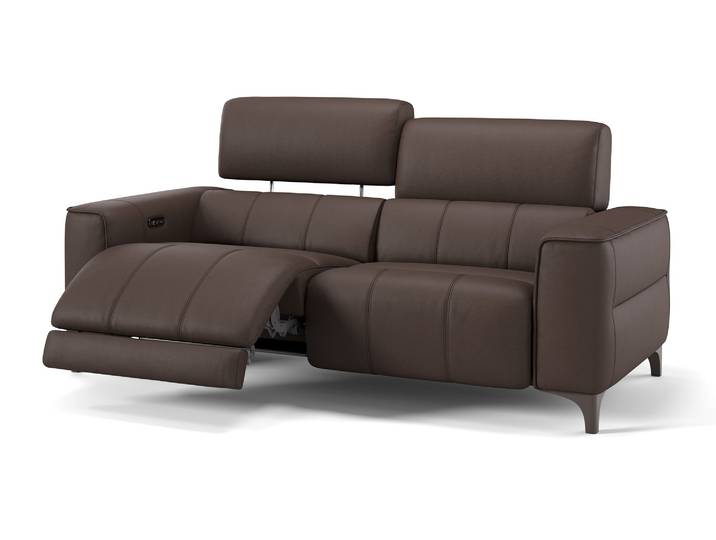 Leder Couch NANTO 2-Sitzer Polstergarnitur Relax Sofa