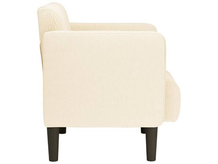 Fauteuil simple - Crème - Canapé-chaise accoudoirs - 1 PC - crème 54 cm tissu velours côtelé F8242