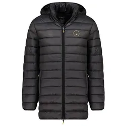 Geographical Norway, Landkarte, men's jacket AMIGOMAP LONG HOOD DB BLACK MEN 233 BLACK (WZ5085H/GN-NOIR)