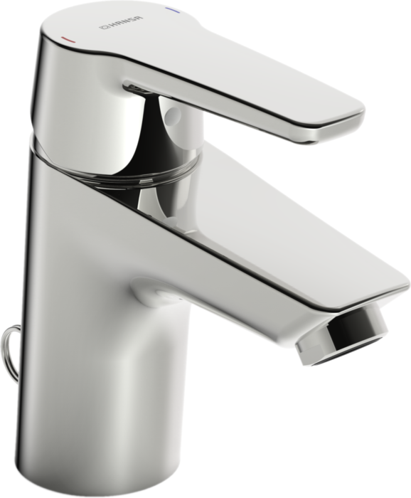 Waschtischarmatur Hansapolo 51412293 chrom, mit versenkbarer Kette