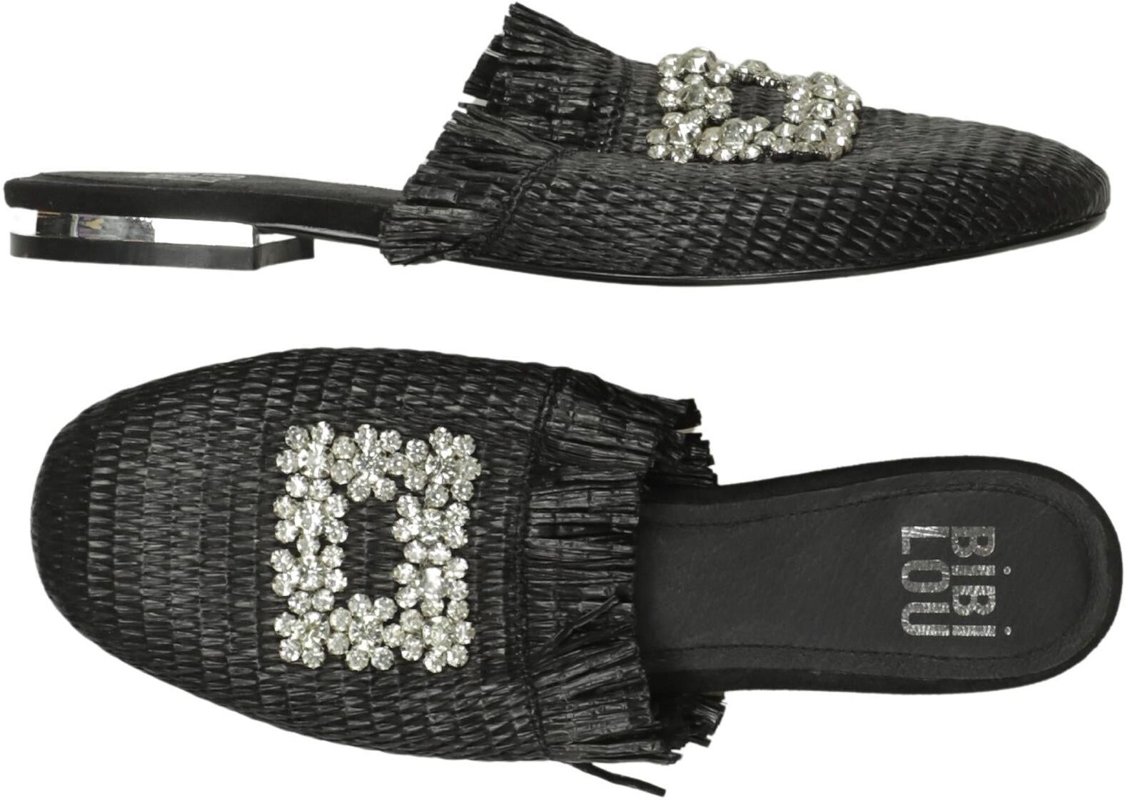 Bibi Lou Damen Sandalen, Schwarz, Gr. EU 38, Kunstleder - Second Hand