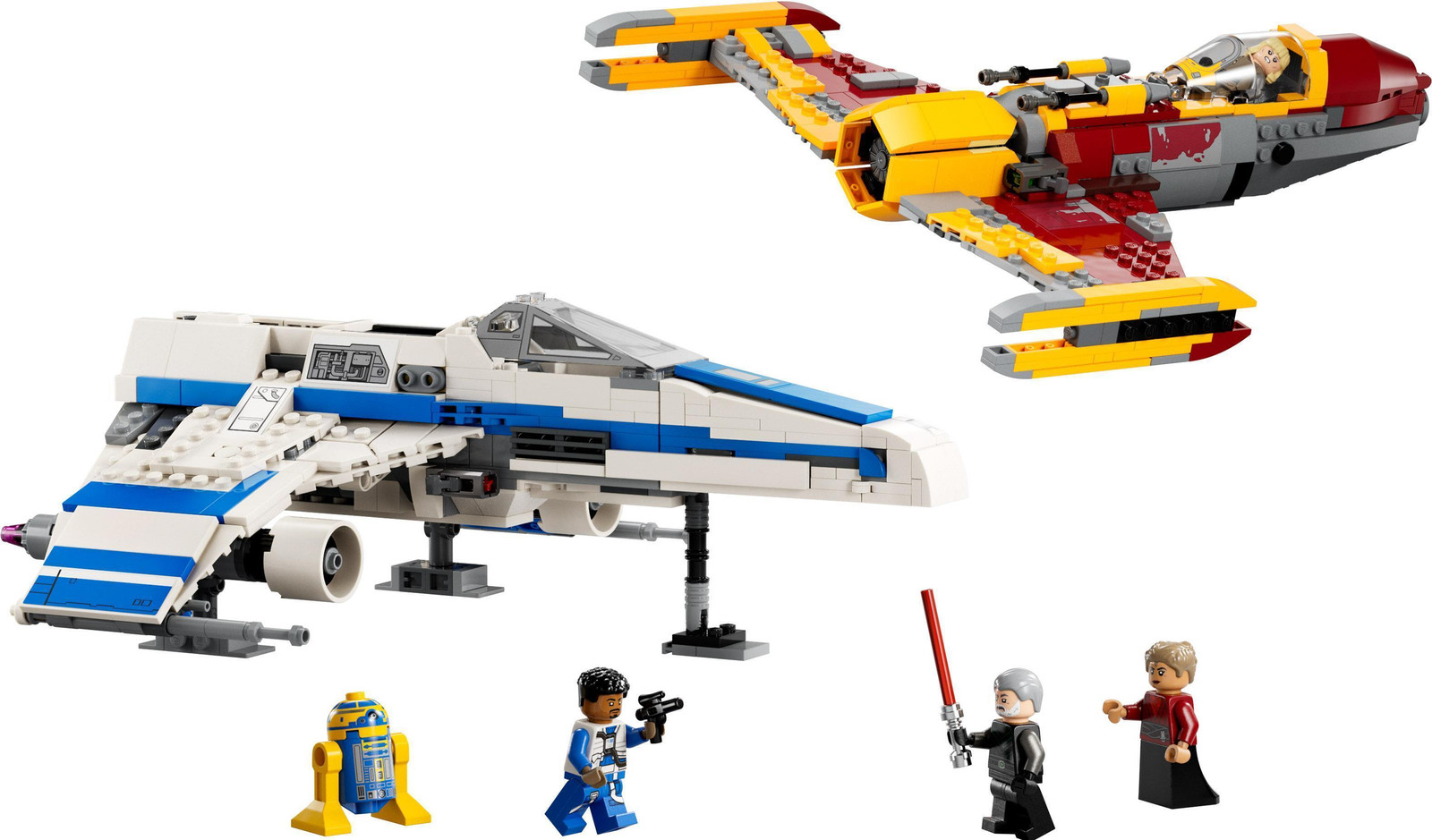 LEGO Star Wars 75364 E-wing Starfighter versus Shin Hati Starfighter