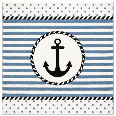 SAFAVIEH Carousel Kids Aftina Nautical Anchor Rug