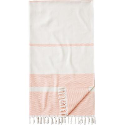 Hamamtuch EGERIA "Pestemal Herri", rosa (rose), B:100cm L:180cm, Hamam Frottier, Obermaterial: 100% Baumwolle, Handtücher, 100x180 cm, mit Muster & Fransen, ideal als Strandtuch