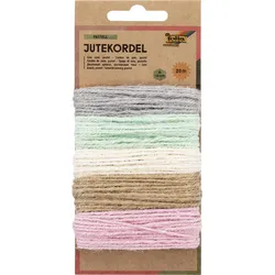 folia Kordeln grau, hellgrün, creme, beige, rosa