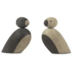Rosendahl, Deko Figuren + Skulpturen, Spatzenpärchen Holzfigur 2er-Set