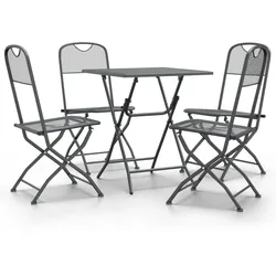 Helloshop26 - 5-teiliges Garten-Essmöbel-Set Metall-Netz Anthrazit 02_0014775