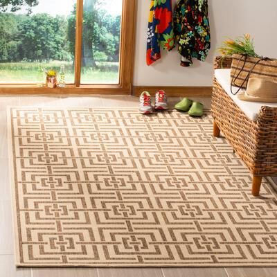 SAFAVIEH Linden Mischa Indoor/ Outdoor Waterproof Patio Backyard Rug