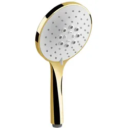 Gessi Origini Antikalk-Handbrause, mit weißem Einsatz, 3-Strahl, 14376246, Farbe: Gold PVD