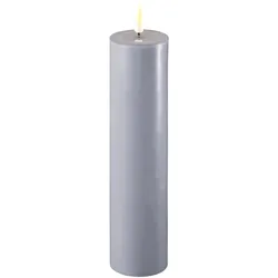 Stumpenkerze LED dust blue 5 x 20cm