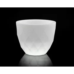 Vondom »VASO« Nano Outdoor Pflanzengefäß - LED - Beleuchtung 14x12 cm / Weiß LED