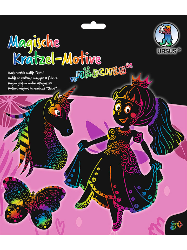 URSUS Kratzel-Motive "Mädchen" in Bunt - onesize