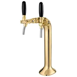 Schanksäule Gold 2-leitig, elegant, `Topp-Qualität!`