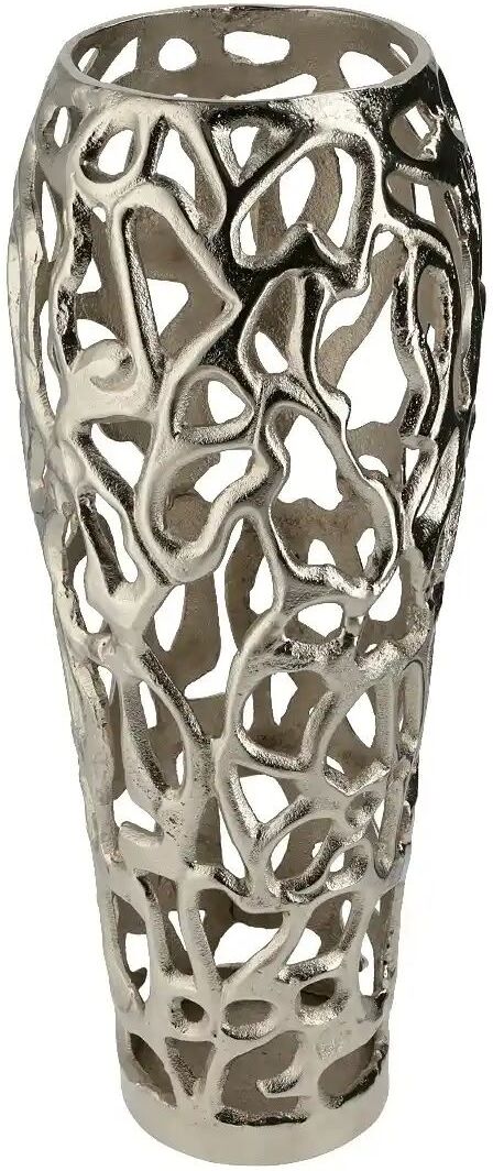 Höffner Deko-Vase   ¦ silber ¦ Maße (cm): H: 48  Ø: 20