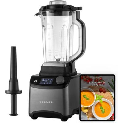 KLAMER Hochleistungsmixer 1800W, 1,75L Standmixer mit Tritan-Mixbehälter, Smoothie Maker mit 28000 U/Min, 9 Programme und 6 Klingen